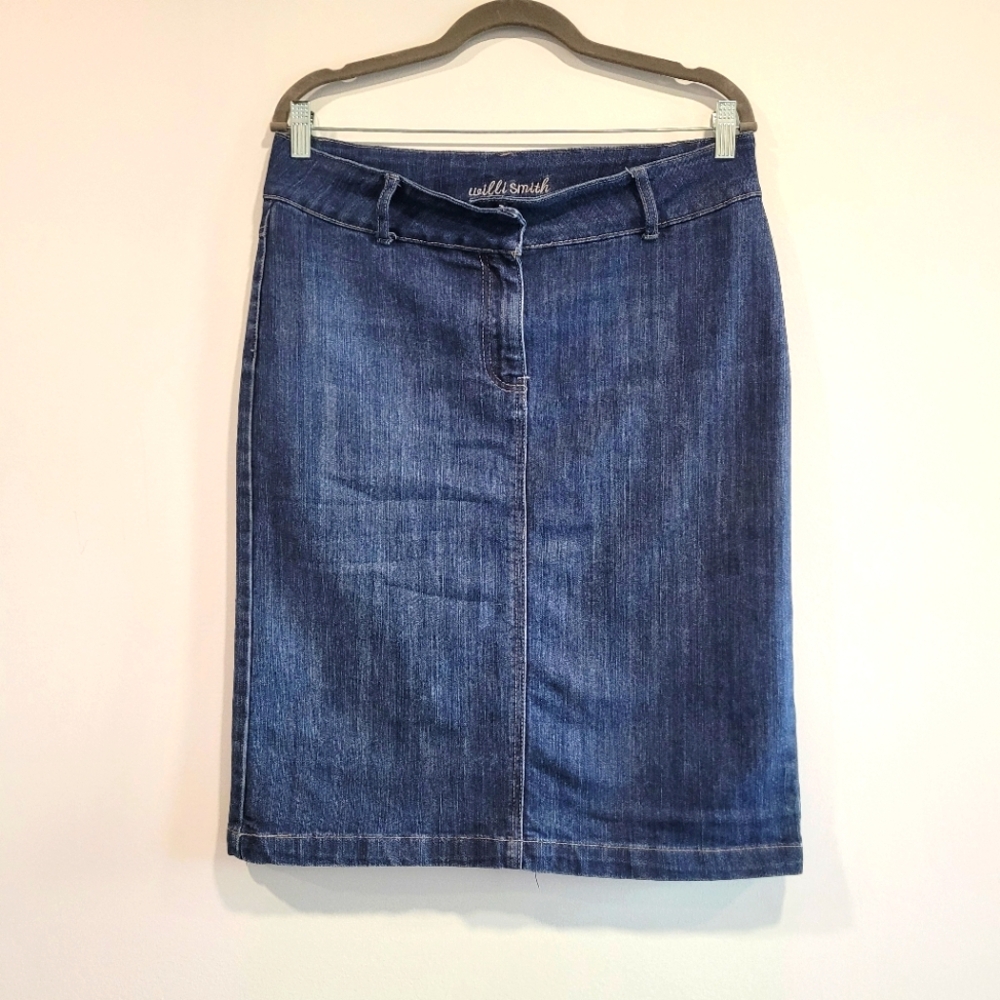 Modest Denim Skirt Short Knee Length Willi Smith Brand